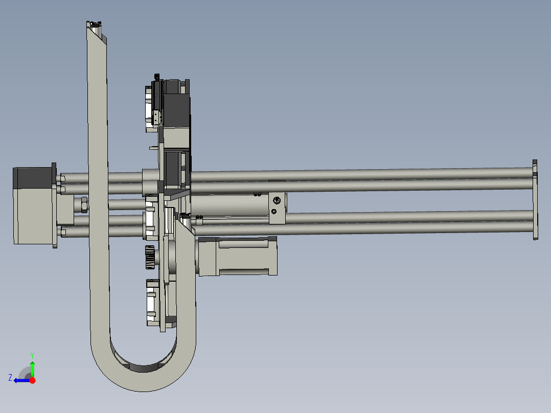 视觉及隔板吸附支架右视图