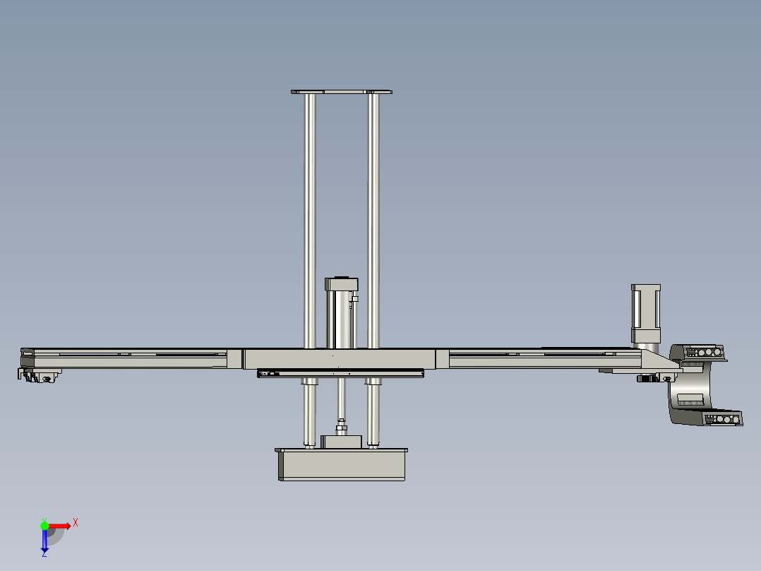 视觉及隔板吸附支架俯视图