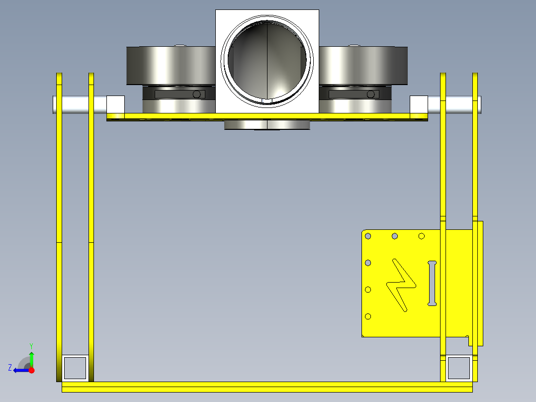 发射炮云台设计右视图