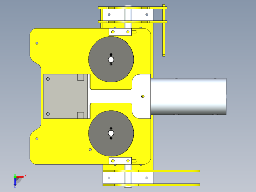 发射炮云台设计俯视缩略图