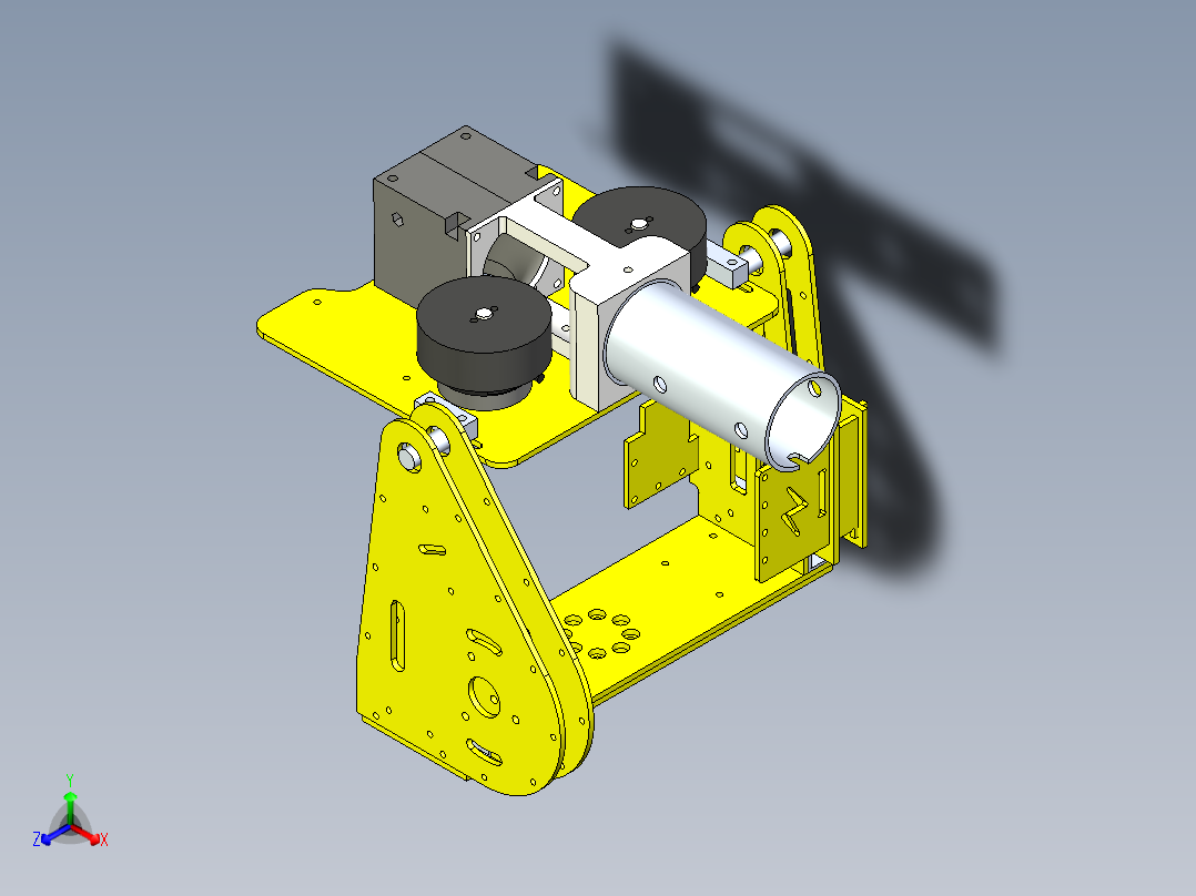 发射炮云台设计正等轴测图