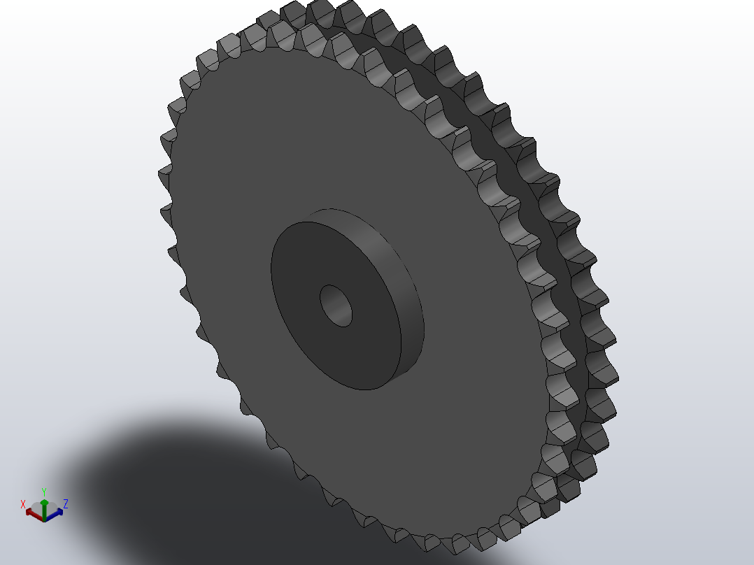 直孔链轮24B型_40-24B-2主视图