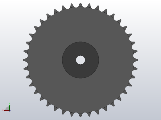 直孔链轮24B型_40-24B-2前视缩略图