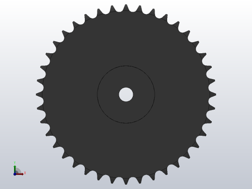 直孔链轮24B型_40-24B-2后视缩略图