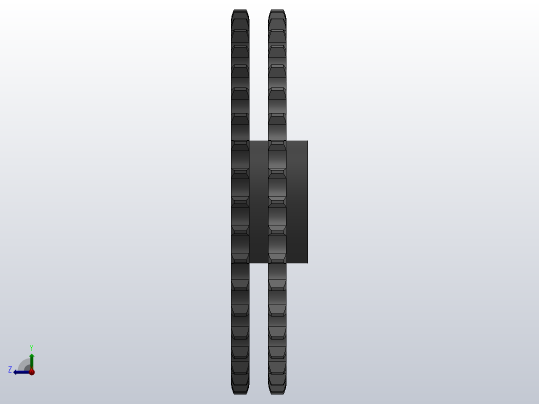 直孔链轮24B型_40-24B-2左视图