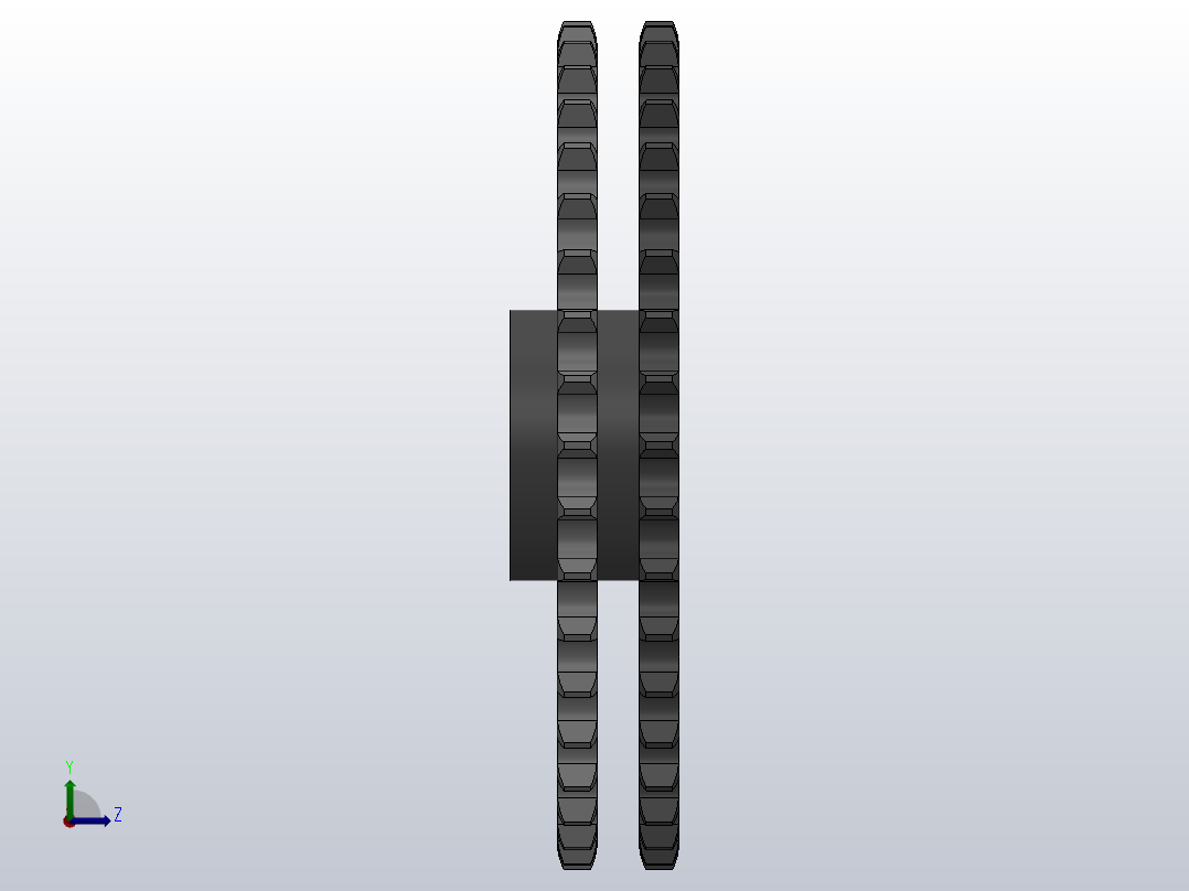 直孔链轮24B型_40-24B-2右视图