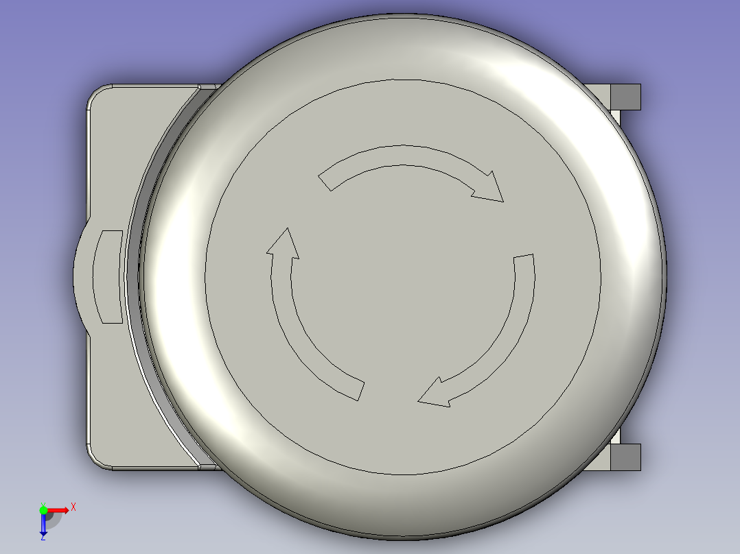 急停按钮QG115-B8-11ZS_ZS俯视图