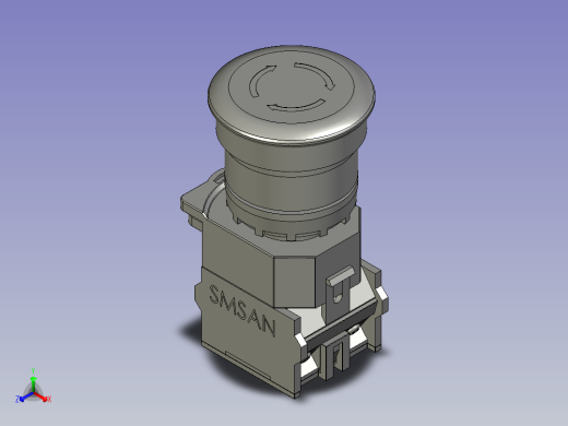 急停按钮QG115-B8-11ZS_ZS正等轴测缩略图