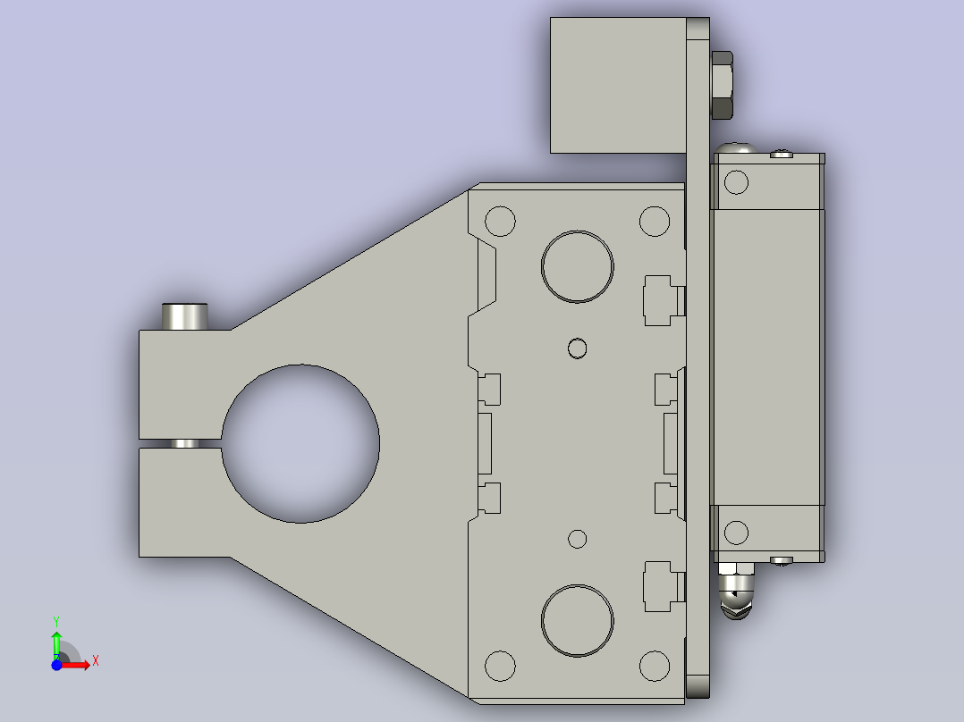 盖子抓取装配前视图