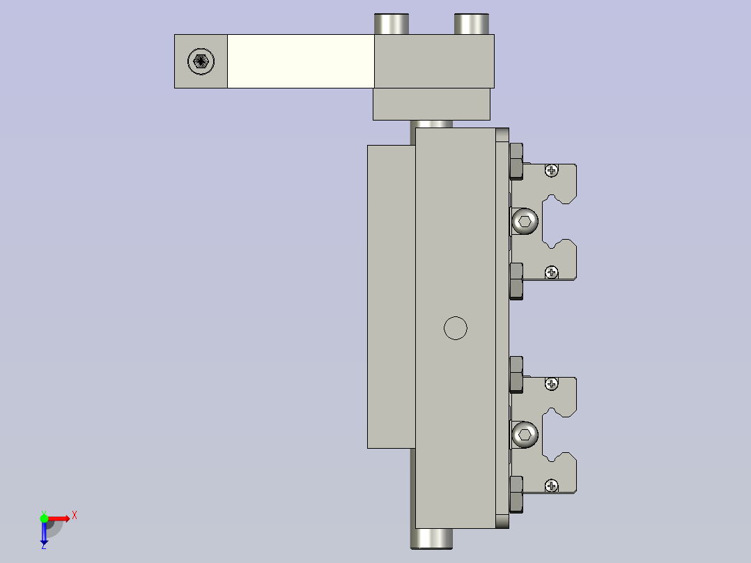 盖子抓取装配俯视图