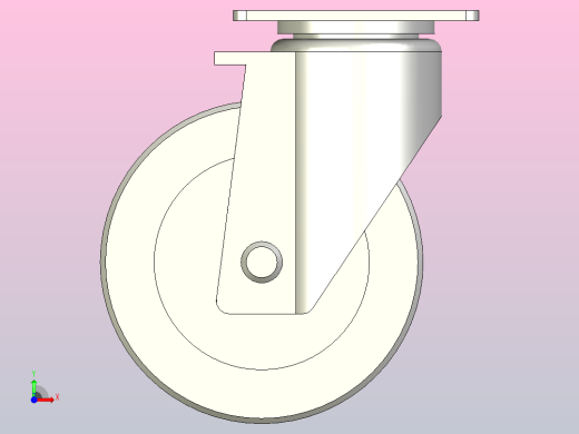 耐高温轻载型(90~120kg)万向型脚轮[CAT125-H]前视缩略图