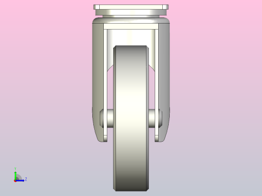 耐高温轻载型(90~120kg)万向型脚轮[CAT125-H]左视缩略图