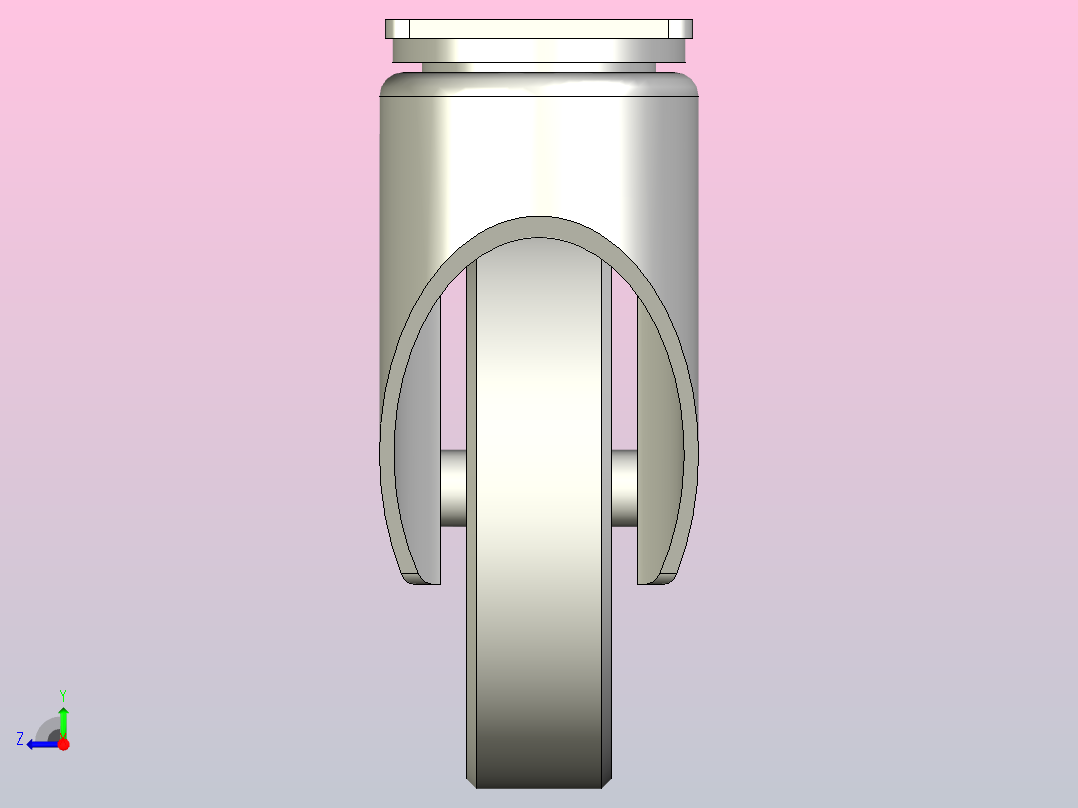 耐高温轻载型(90~120kg)万向型脚轮[CAT125-H]右视图