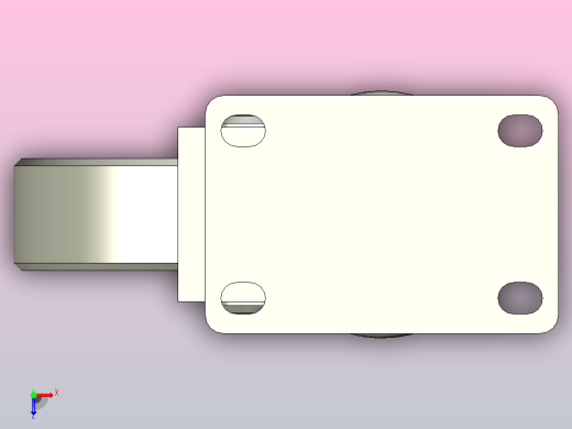 耐高温轻载型(90~120kg)万向型脚轮[CAT125-H]俯视缩略图