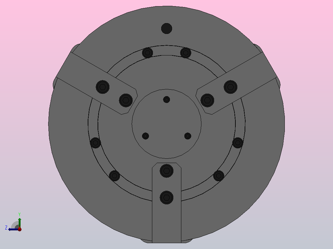 K56系列高速楔式动力卡盘[530]右视图
