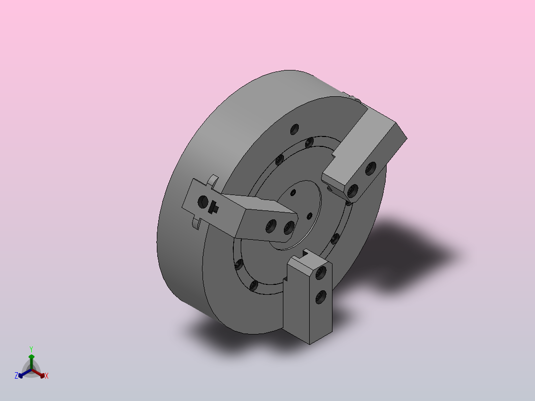 K56系列高速楔式动力卡盘[530]正等轴测图