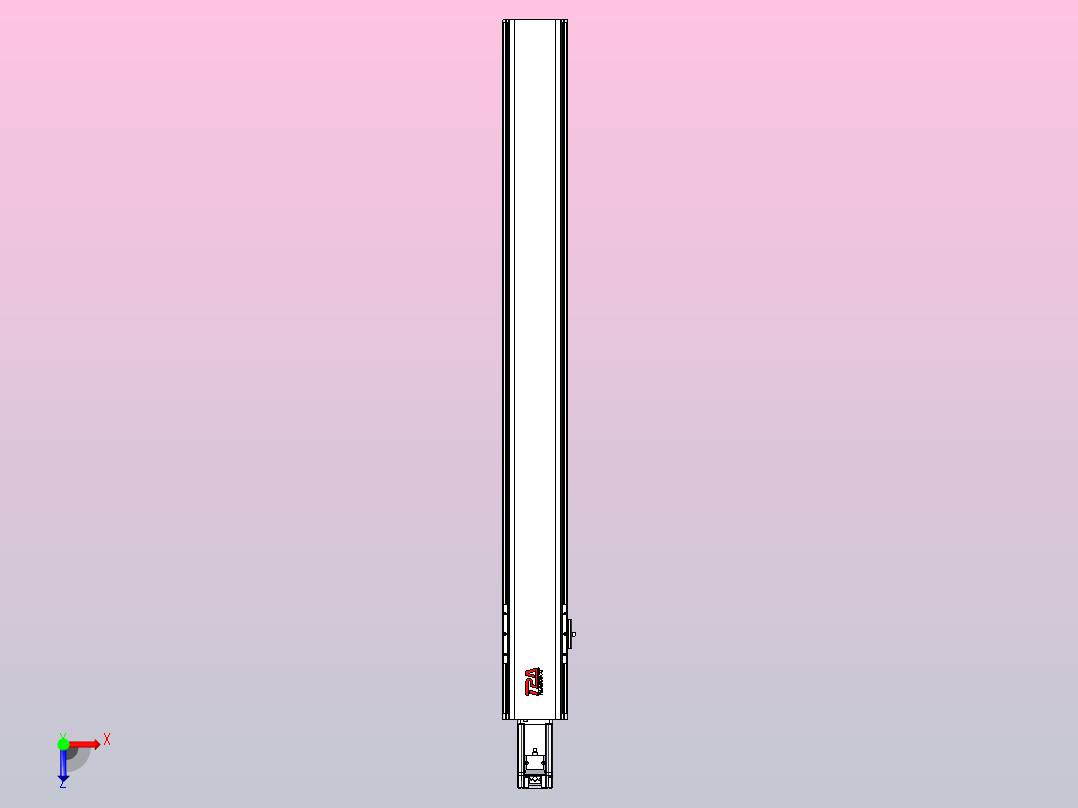 日规模组半封闭丝杆TPA-HNR-110D-1610C-L950-M-Y-P40-N3俯视图