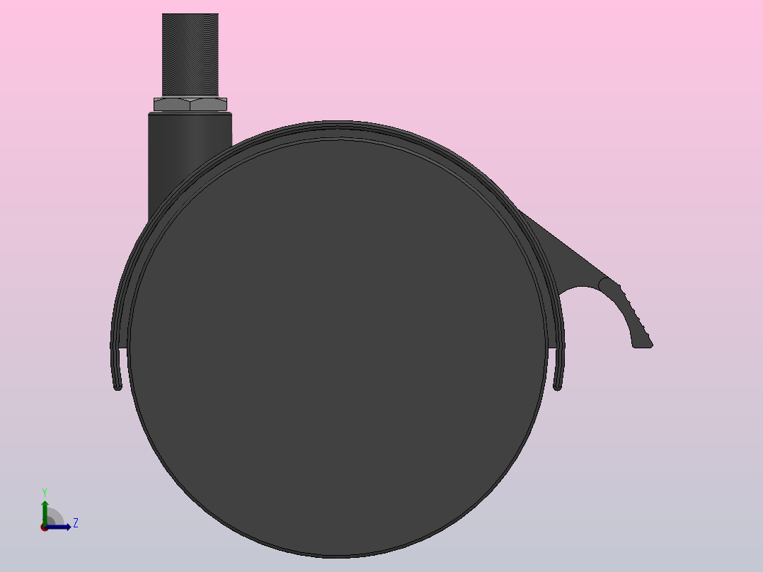 P21-03B-60-105B家具轮[P21-03B-75-105B]左视图