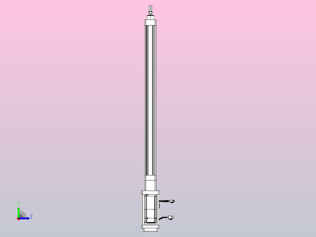 轻载电动缸TPA-ESR40-1210C-L600-M-FB-W-P40-C3左视图