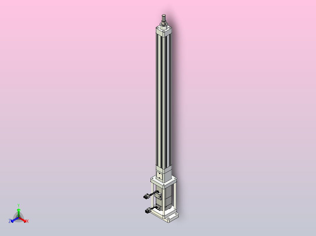 轻载电动缸TPA-ESR40-1210C-L600-M-FB-W-P40-C3正等轴测图