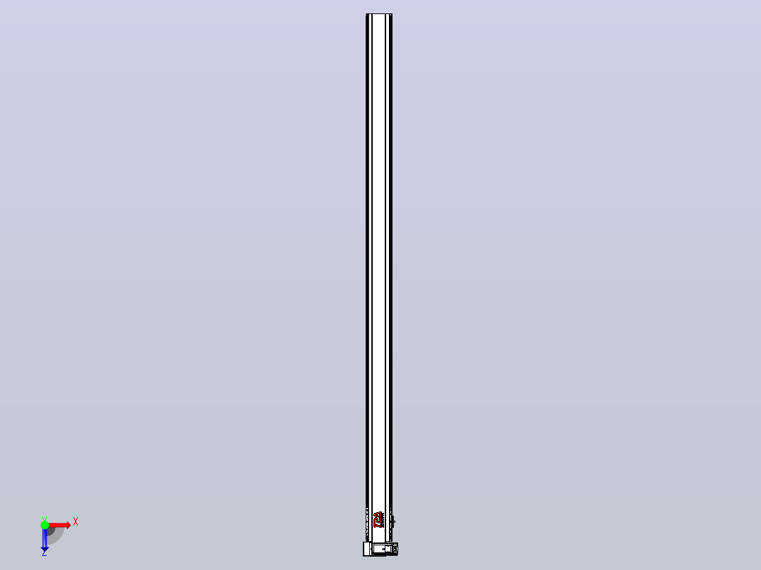 皮带直线轴半封闭可选导轨TPA-HNB-120D-110-L2200-LU-C-P40-N3俯视图