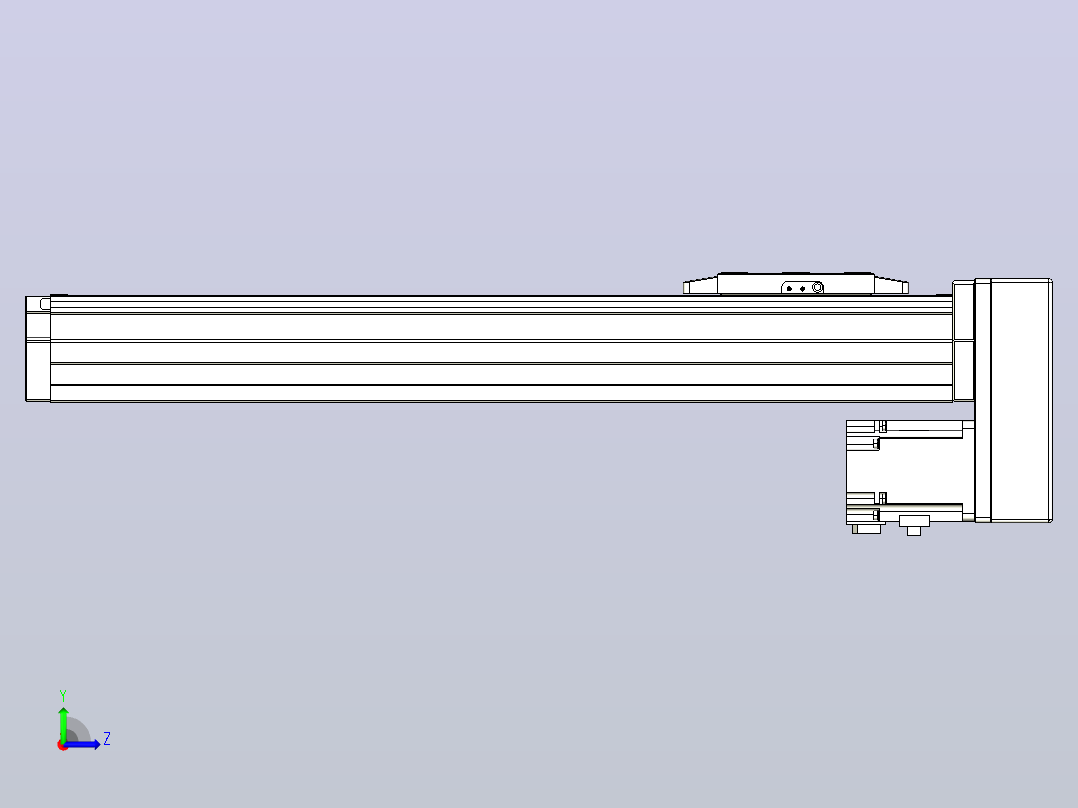 滚珠丝杠直线轴内置导轨TPA-GCR-80-1610C-L350-MP-M20-N3左视图