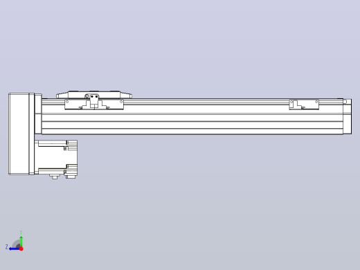 滚珠丝杠直线轴内置导轨TPA-GCR-80-1610C-L350-MP-M20-N3右视缩略图