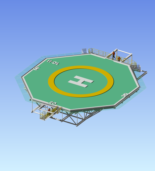 3D直升机甲板结构c w直升机1快照1缩略图