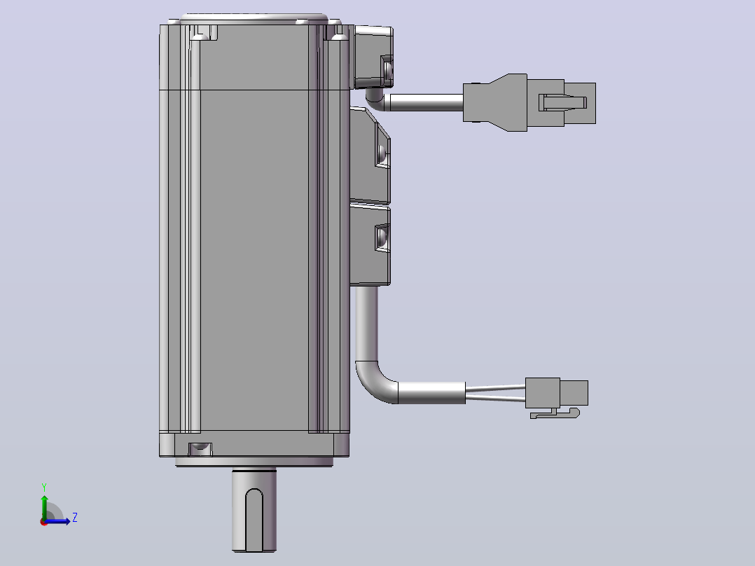 台达电机 ECM-A3L-C10604SSX（400w增量型低惯量有刹车）左视图