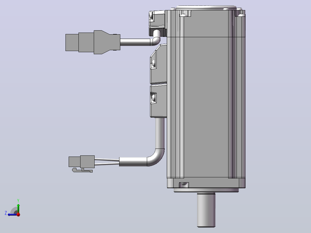 台达电机 ECM-A3L-C10604SSX（400w增量型低惯量有刹车）右视图