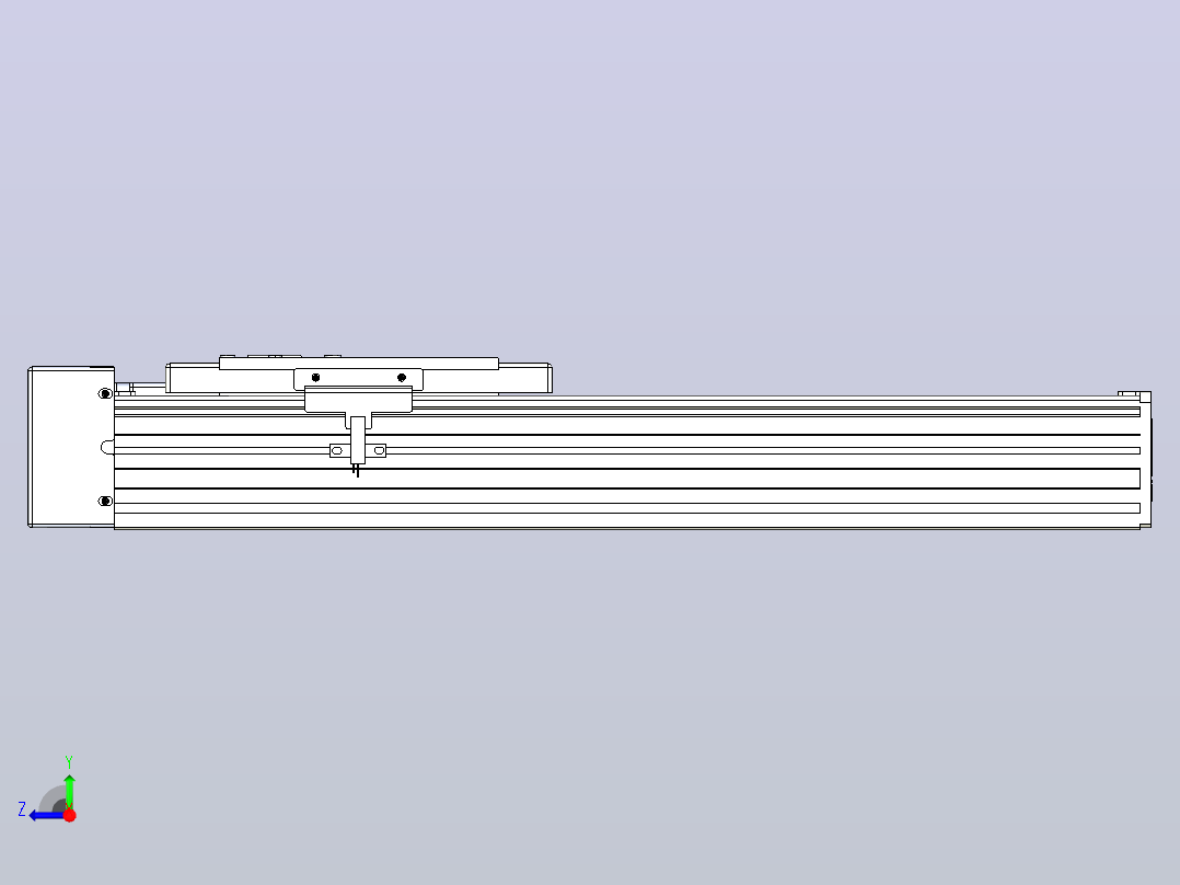 滚珠丝杠直线轴带导轨全封闭TPA-HCR-140D-2010C-L250-ML-Y-P40-N3右视图