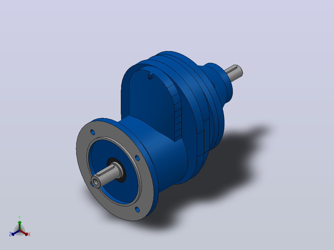 RXFS57法兰轴伸式单级斜齿轮减速机RXFS57-1.3-M1-Φ160主视图