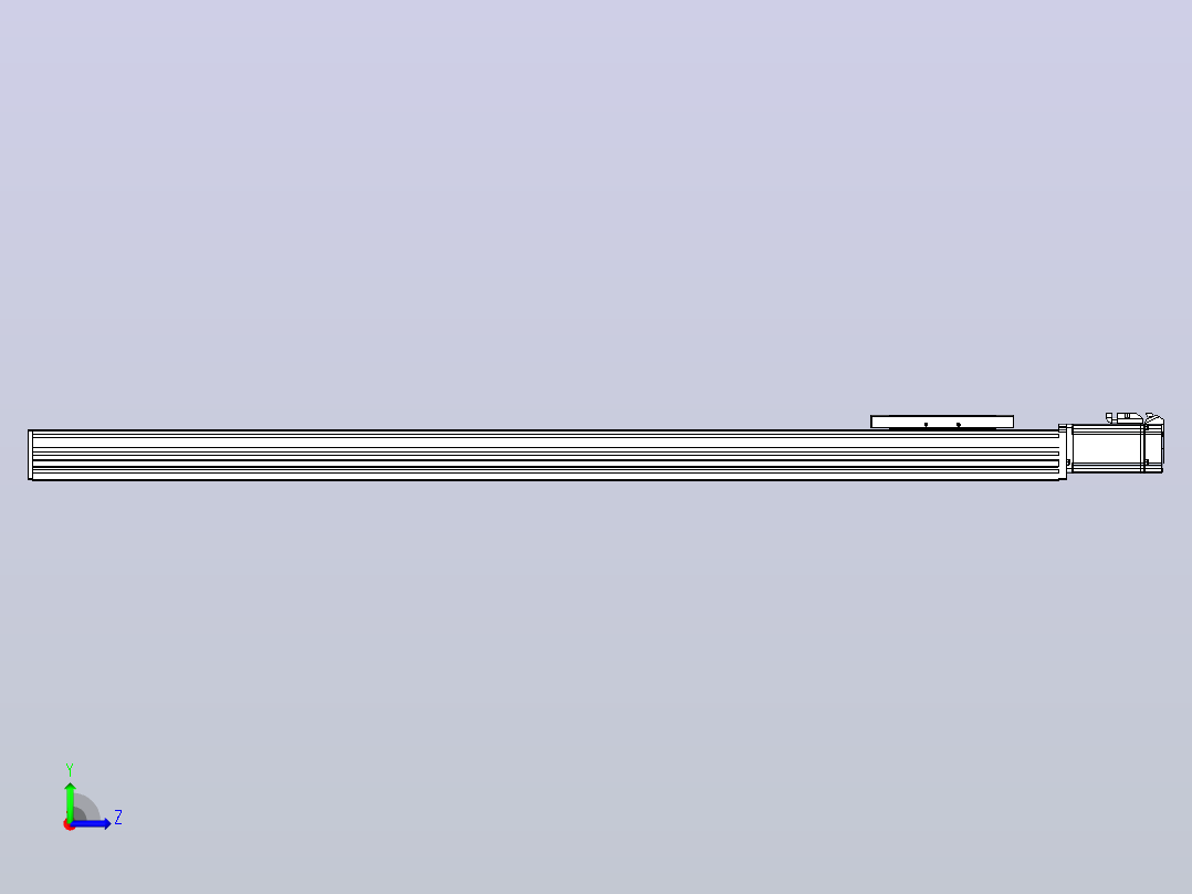 滚珠丝杠直线轴带导轨全封闭TPA-HCR-120D-1610C-L1000-M-Y-P40-N3左视图