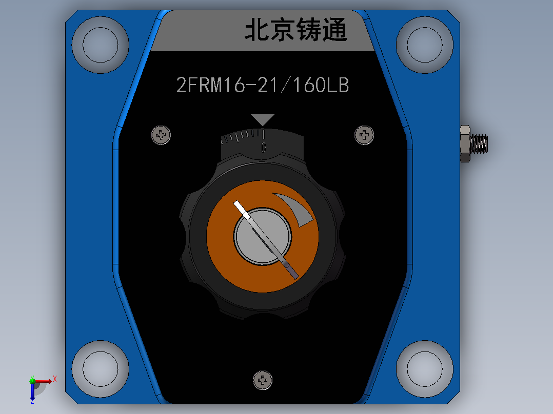 2FRM16 二通流量控制阀俯视图