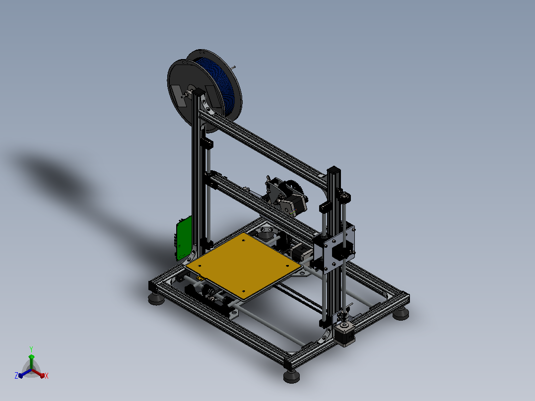 K8200 Velleman-3d打印机正等轴测图