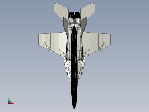 F18 飞机的 CFD 模拟前视缩略图