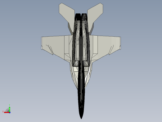 F18 飞机的 CFD 模拟后视缩略图