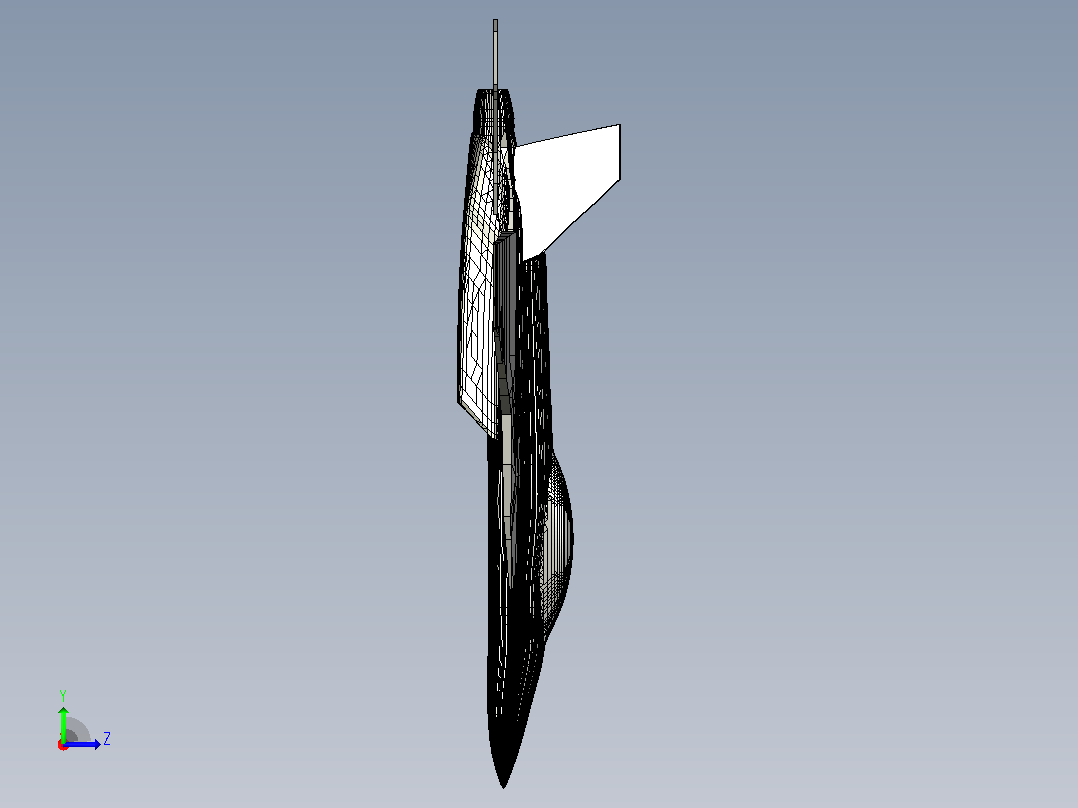 F18 飞机的 CFD 模拟左视图