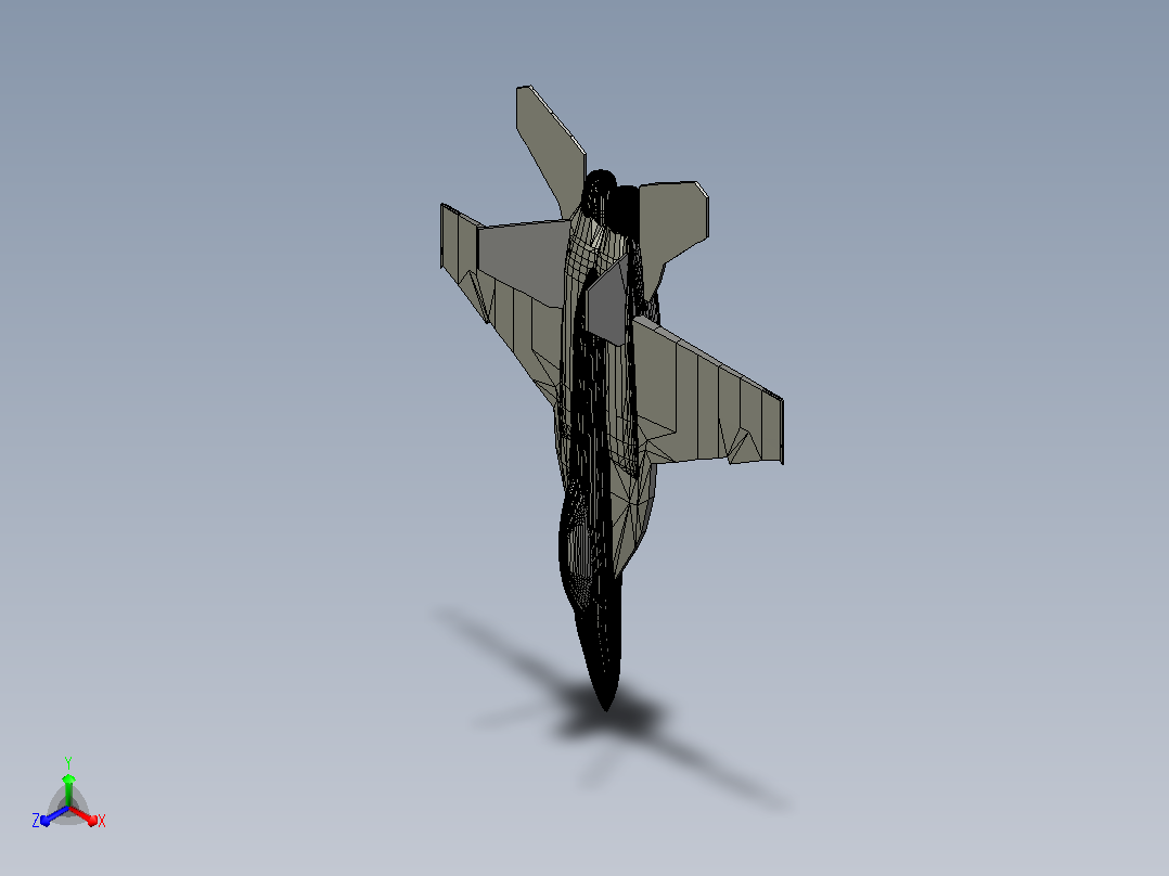 F18 飞机的 CFD 模拟正等轴测图