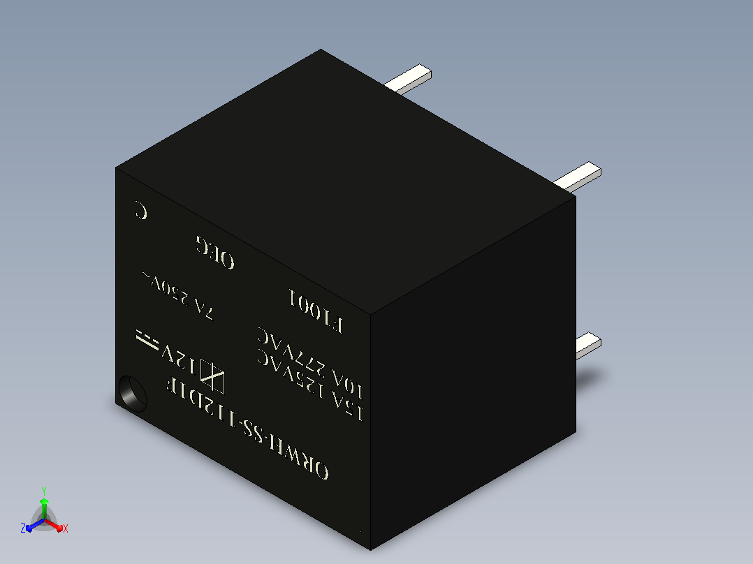 orwh-ss-112d1f 继电器正等轴测图