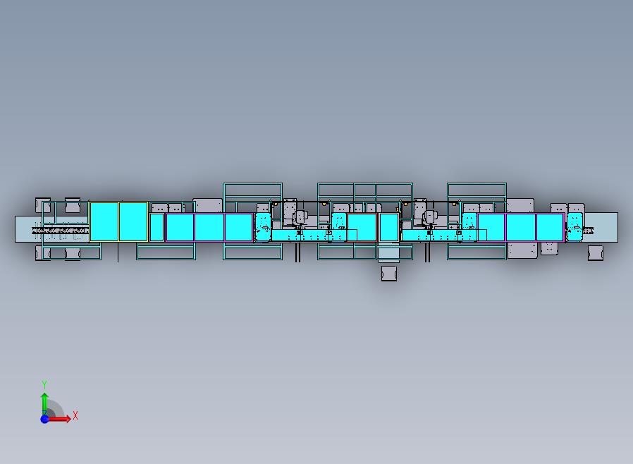手机utmc自动加工生产线前视图