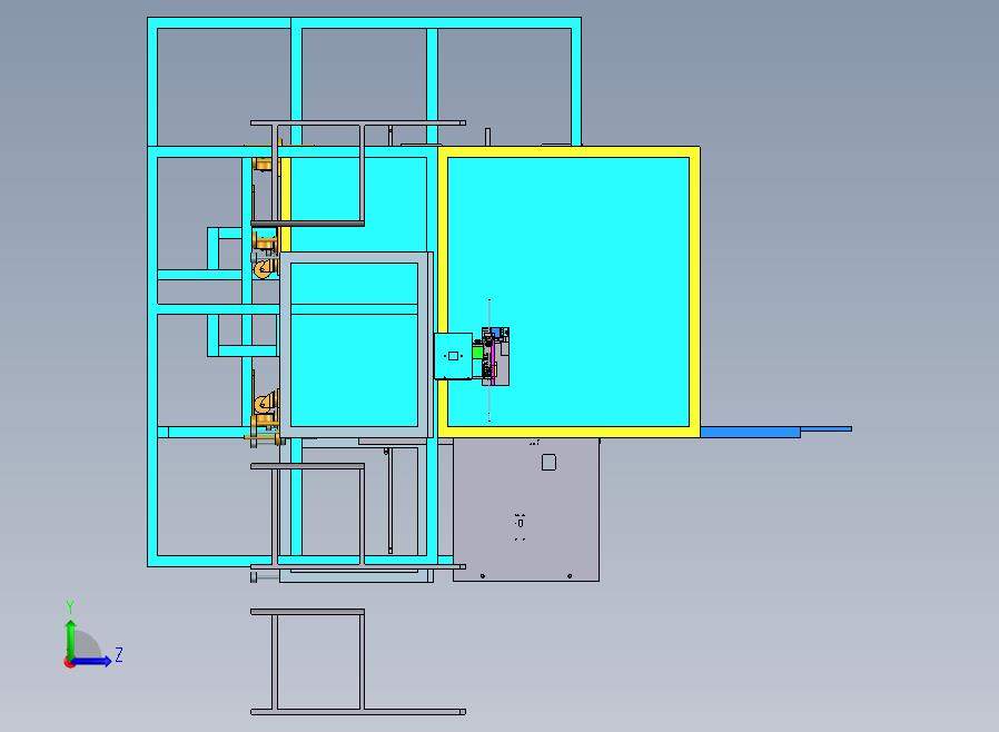 手机utmc自动加工生产线左视图