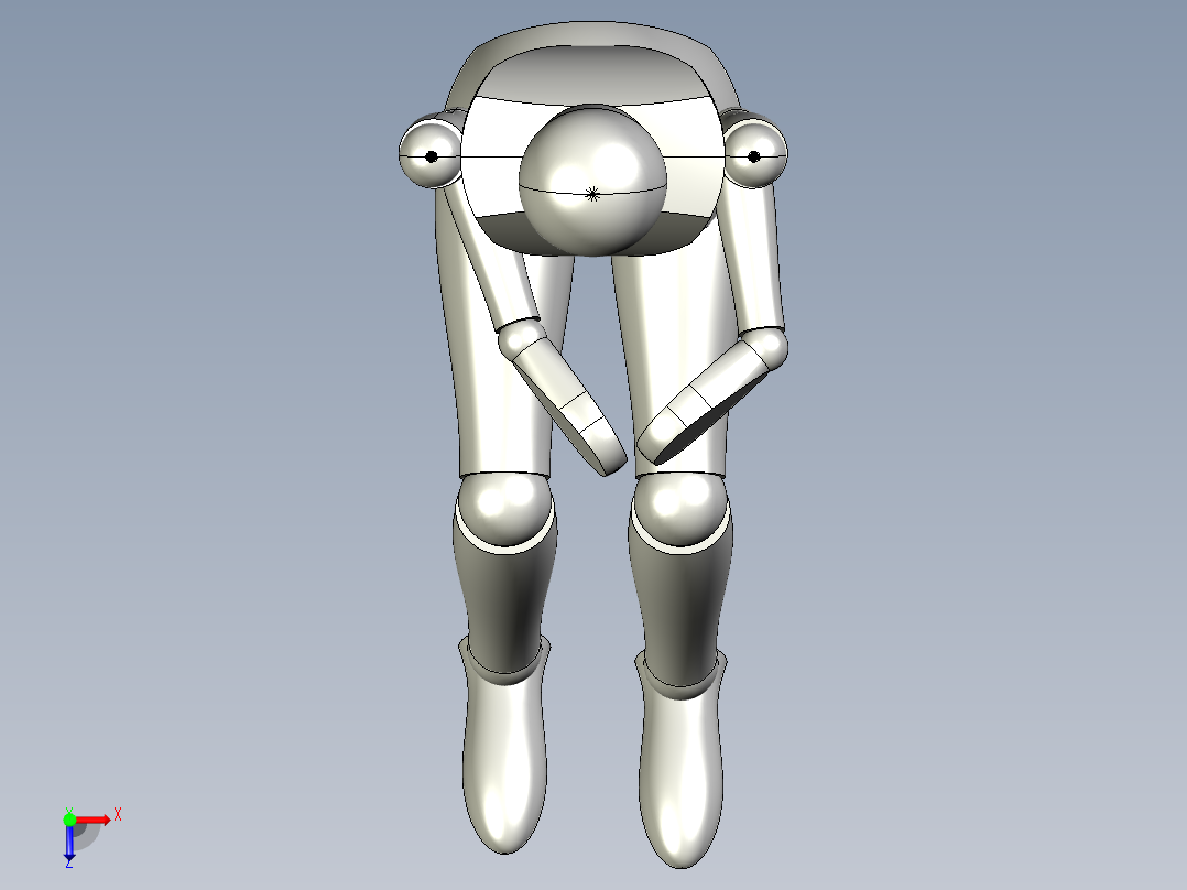 人体3D模型俯视图