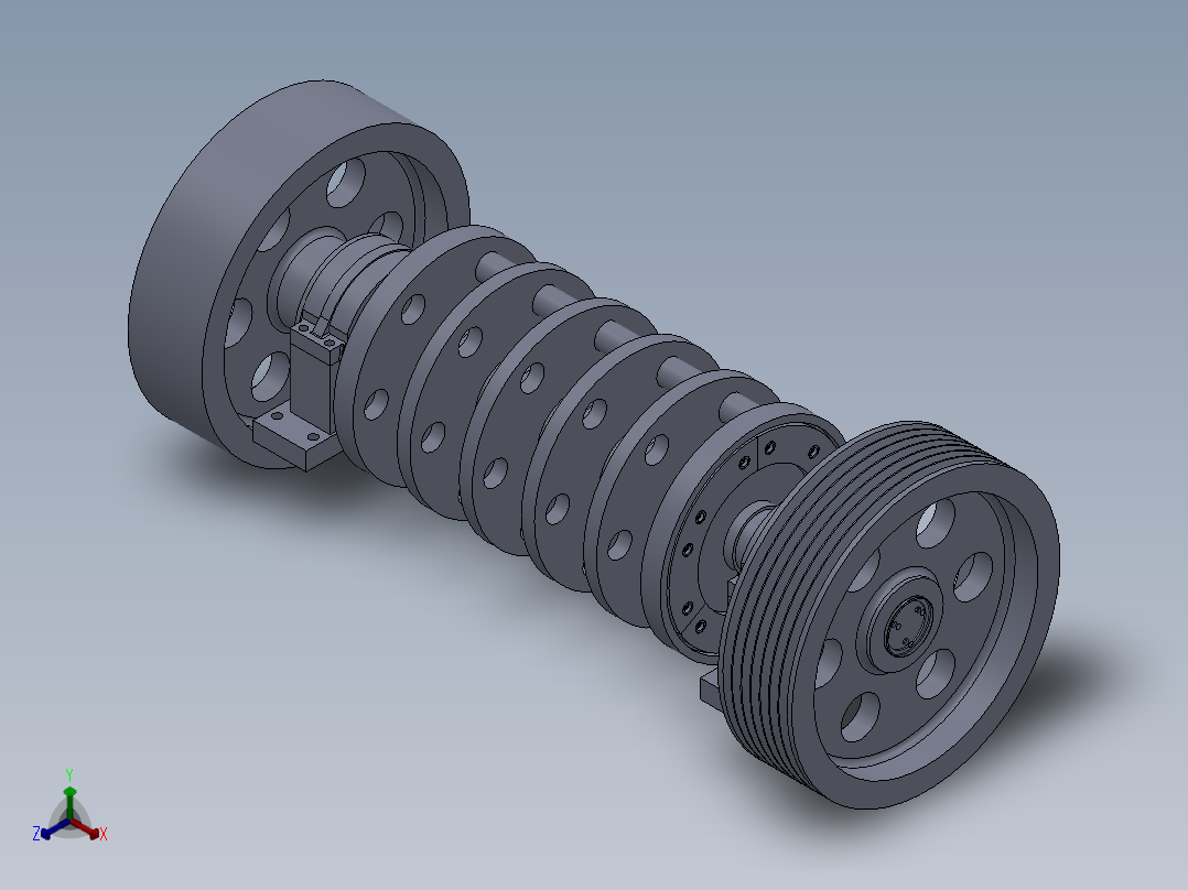 二合一锤式破碎机全套无码正等轴测图