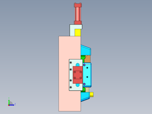 日系打印机主体复杂模具设计左视缩略图