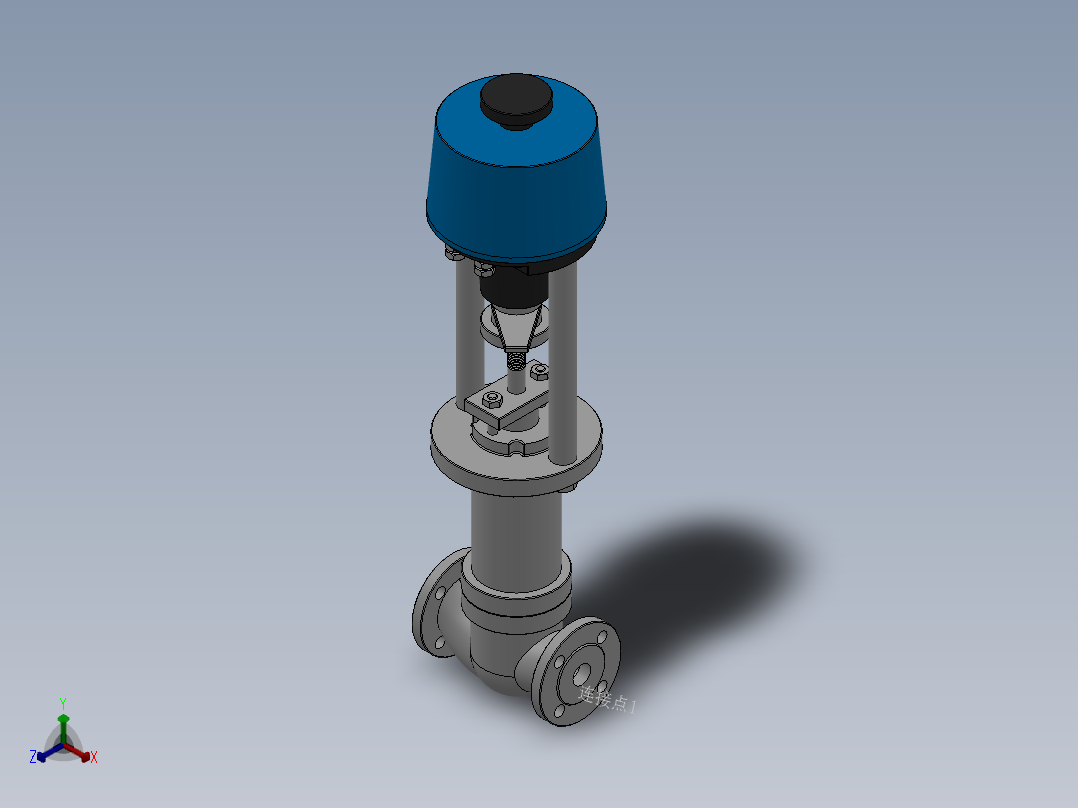 电动比例调节阀-304 DN25-DN200正等轴测图