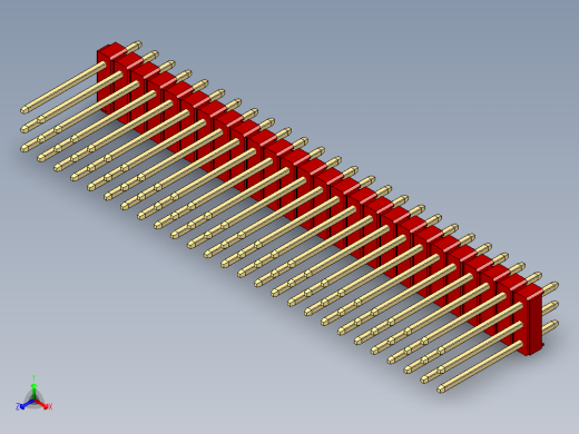 彩色公头100mil（2.54mm）系列-DS1021_red_3x26p_100mil_Type5_rev1.0
