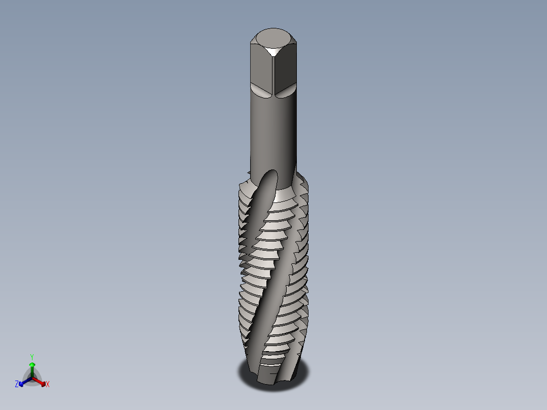 丝锥正等轴测图