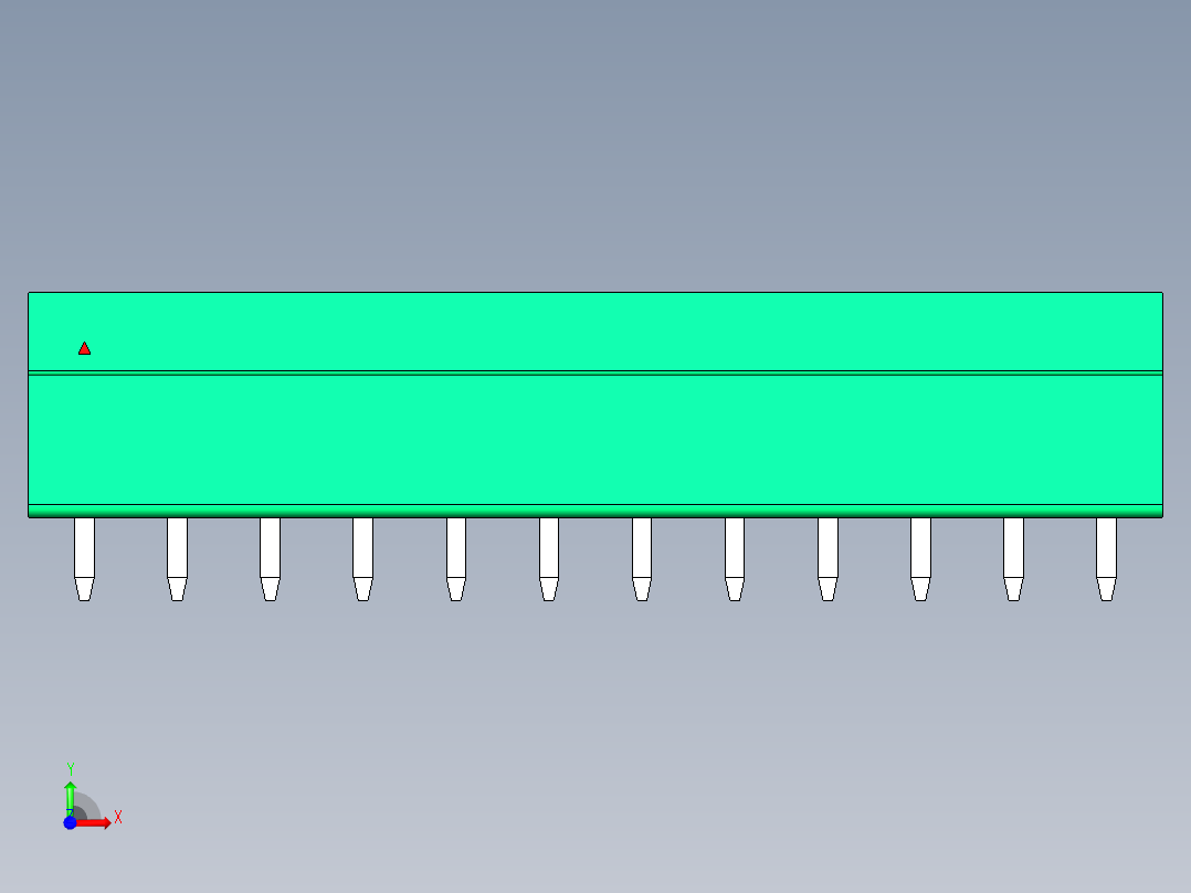 DEGSON 15EDG 系列 3.81mm 插拔式接线端子-15EDGVC-3.81-12P-14-00AH前视图