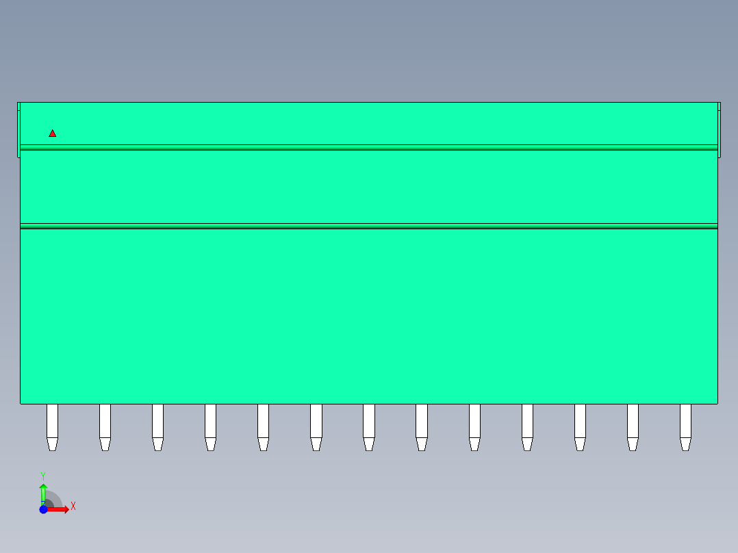 DEGSON 15EDG 系列 3.81mm 插拔式接线端子-15EDGVH-3.81-26P-14-00AH前视图